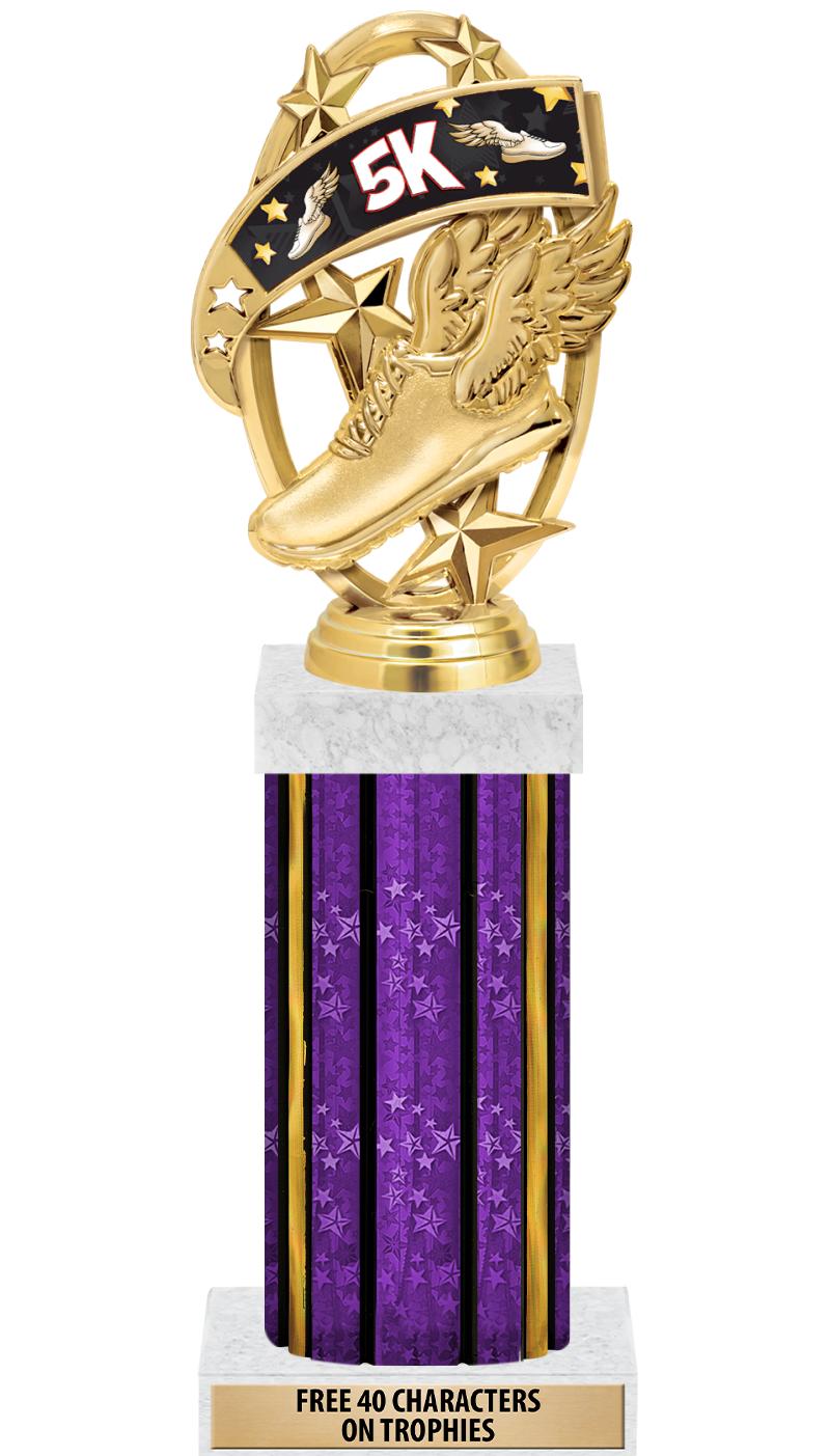 14"PRPL/GD-STARS-GD FIG/SQUARE