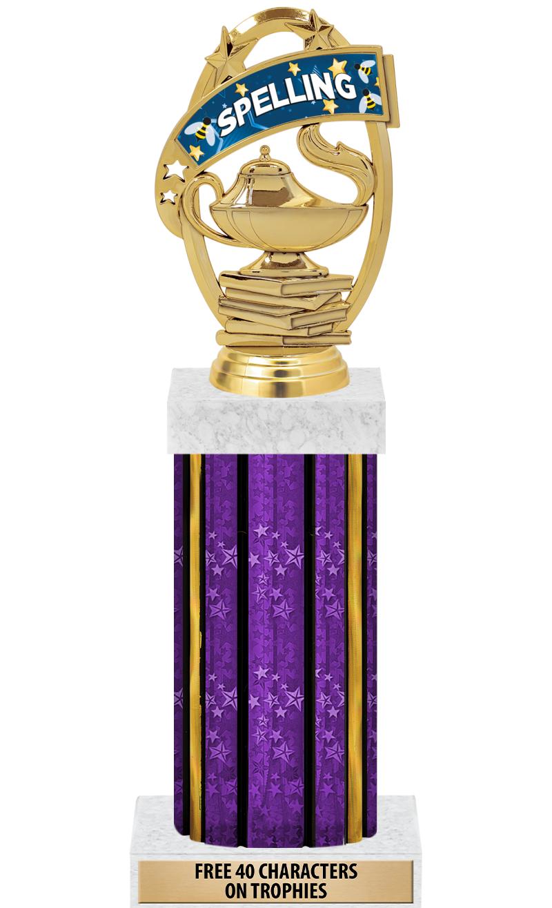 14"PRPL/GD-STARS-GD FIG/SQUARE