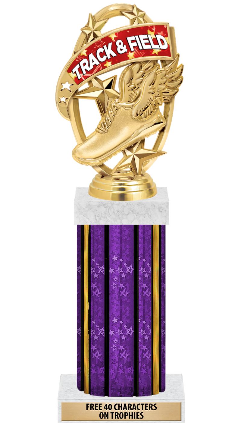 14"PRPL/GD-STARS-GD FIG/SQUARE