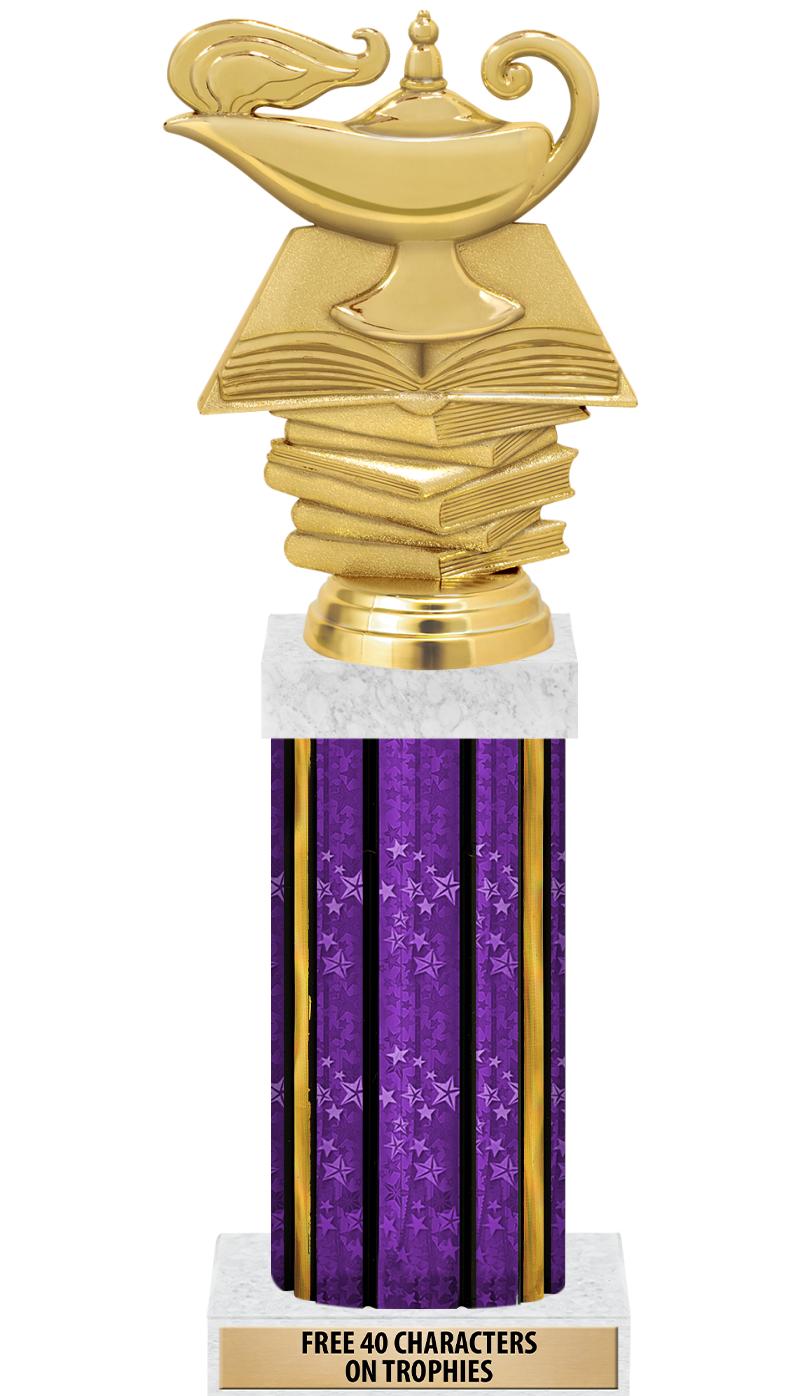 14"PRPL/GD-STARS-GD FIG/SQUARE