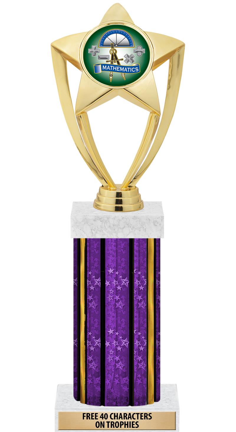 14"PRPL/GD-STARS-GD FIG/SQUARE