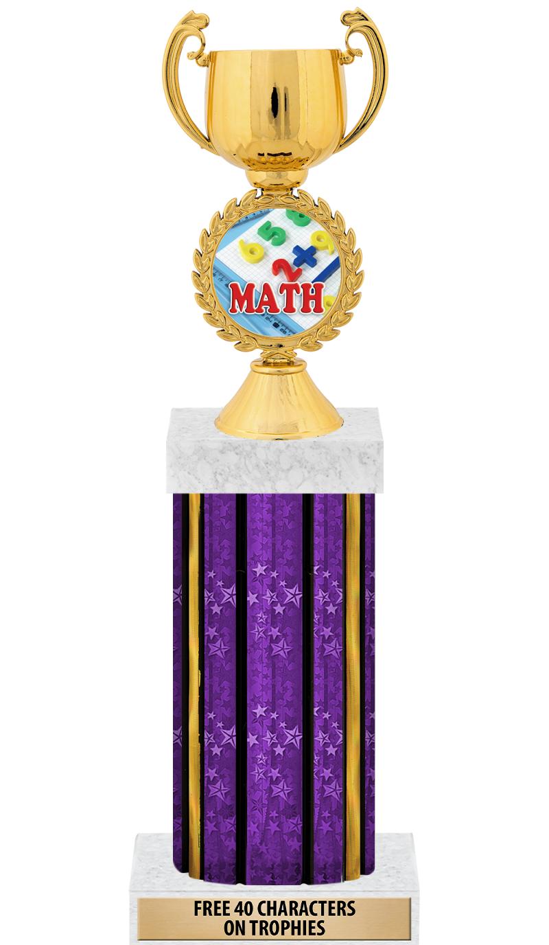 14"PRPL/GD-STARS-GD FIG/SQUARE