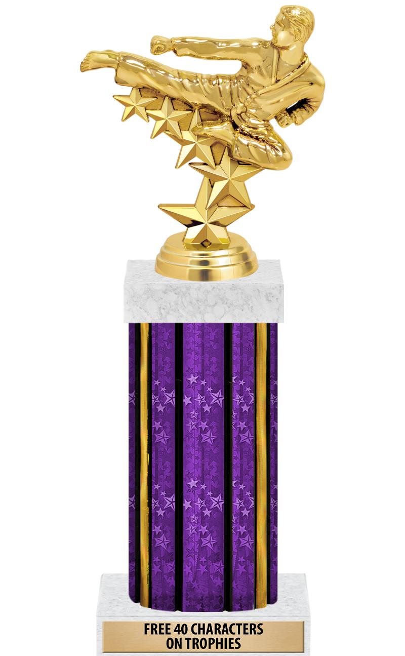 14"PRPL/GD-STARS-GD FIG/SQUARE