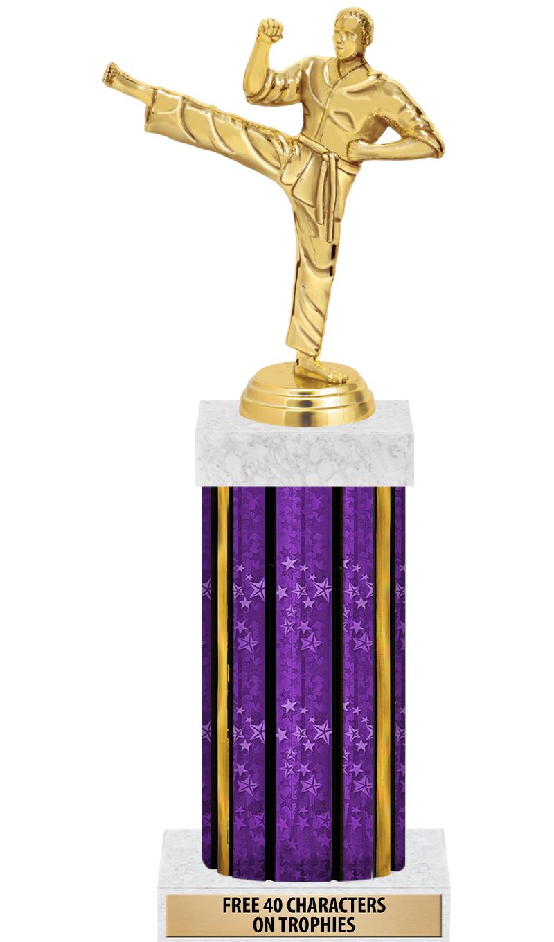 14"PRPL/GD-STARS-GD FIG/SQUARE