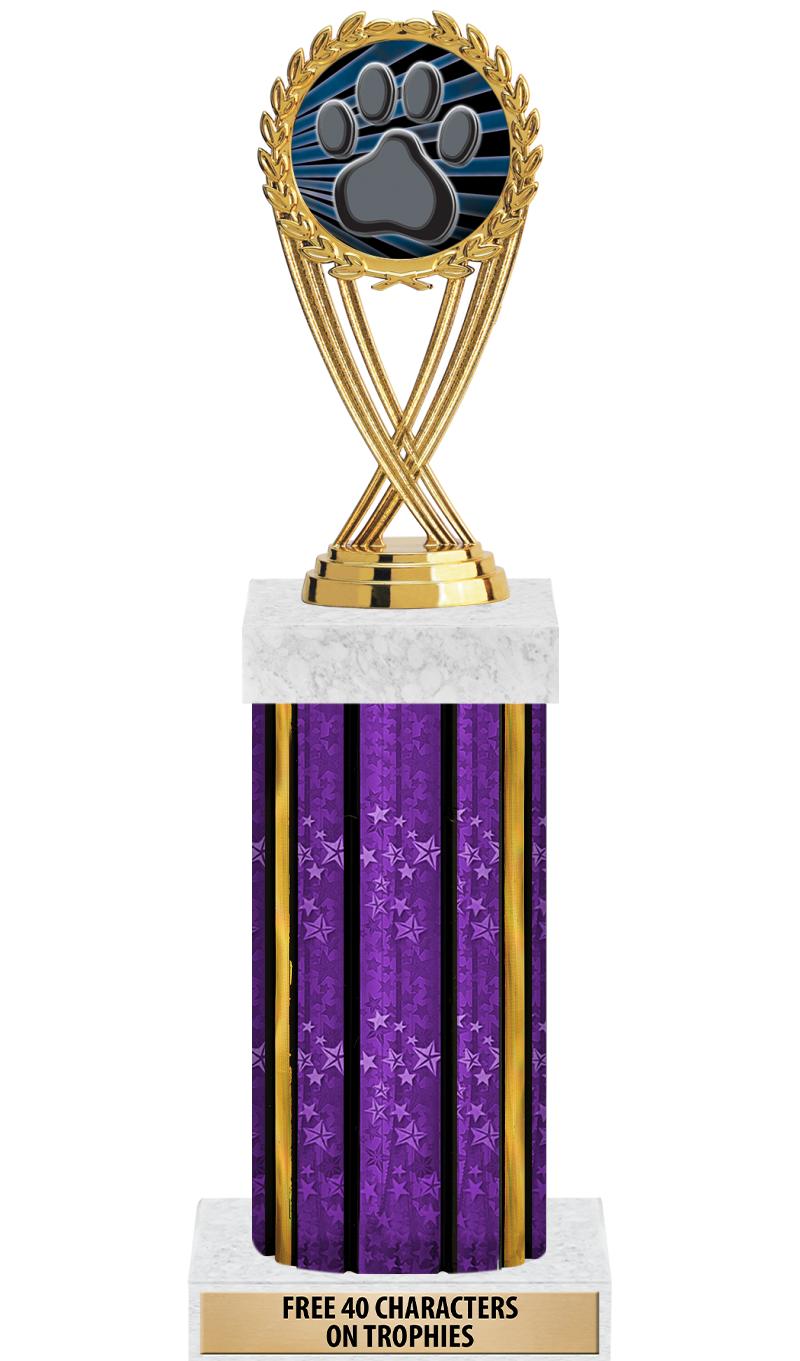 14"PRPL/GD-STARS-GD FIG/SQUARE