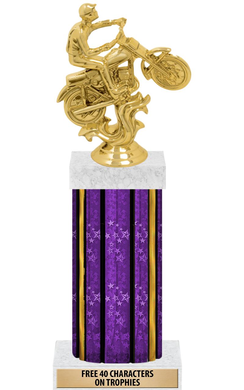 14"PRPL/GD-STARS-GD FIG/SQUARE