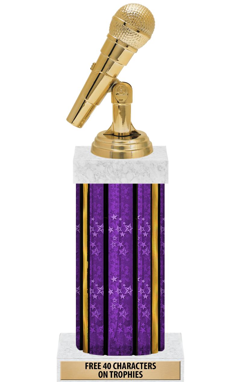 14"PRPL/GD-STARS-GD FIG/SQUARE