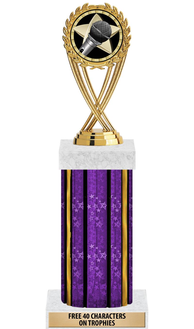 14"PRPL/GD-STARS-GD FIG/SQUARE