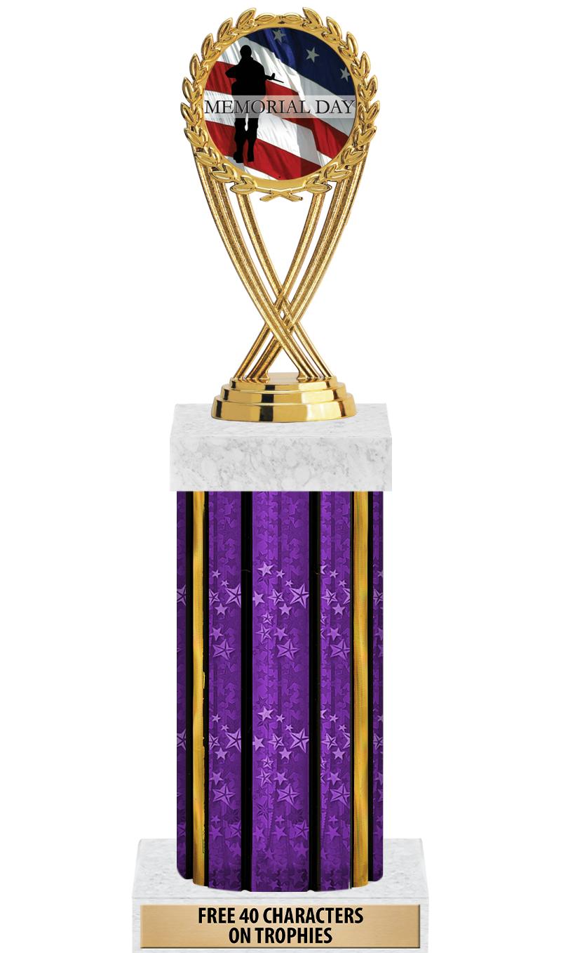 14"PRPL/GD-STARS-GD FIG/SQUARE