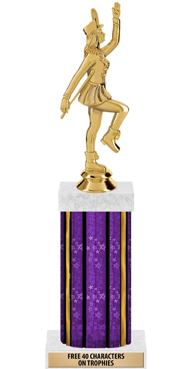 14"PRPL/GD-STARS-GD FIG/SQUARE