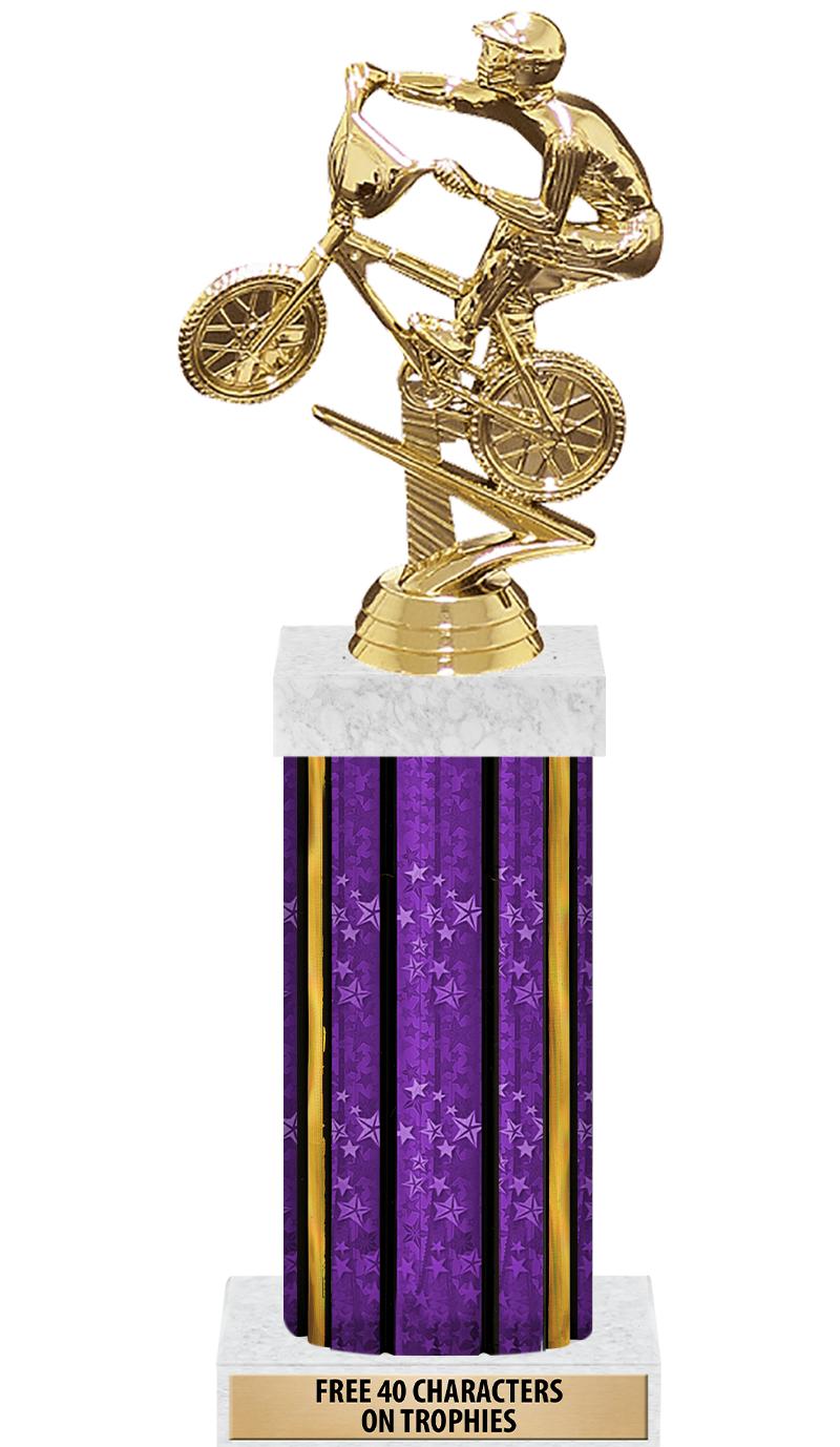 14"PRPL/GD-STARS-GD FIG/SQUARE