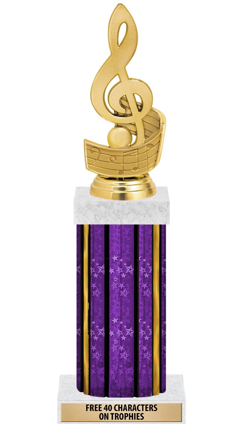 14"PRPL/GD-STARS-GD FIG/SQUARE