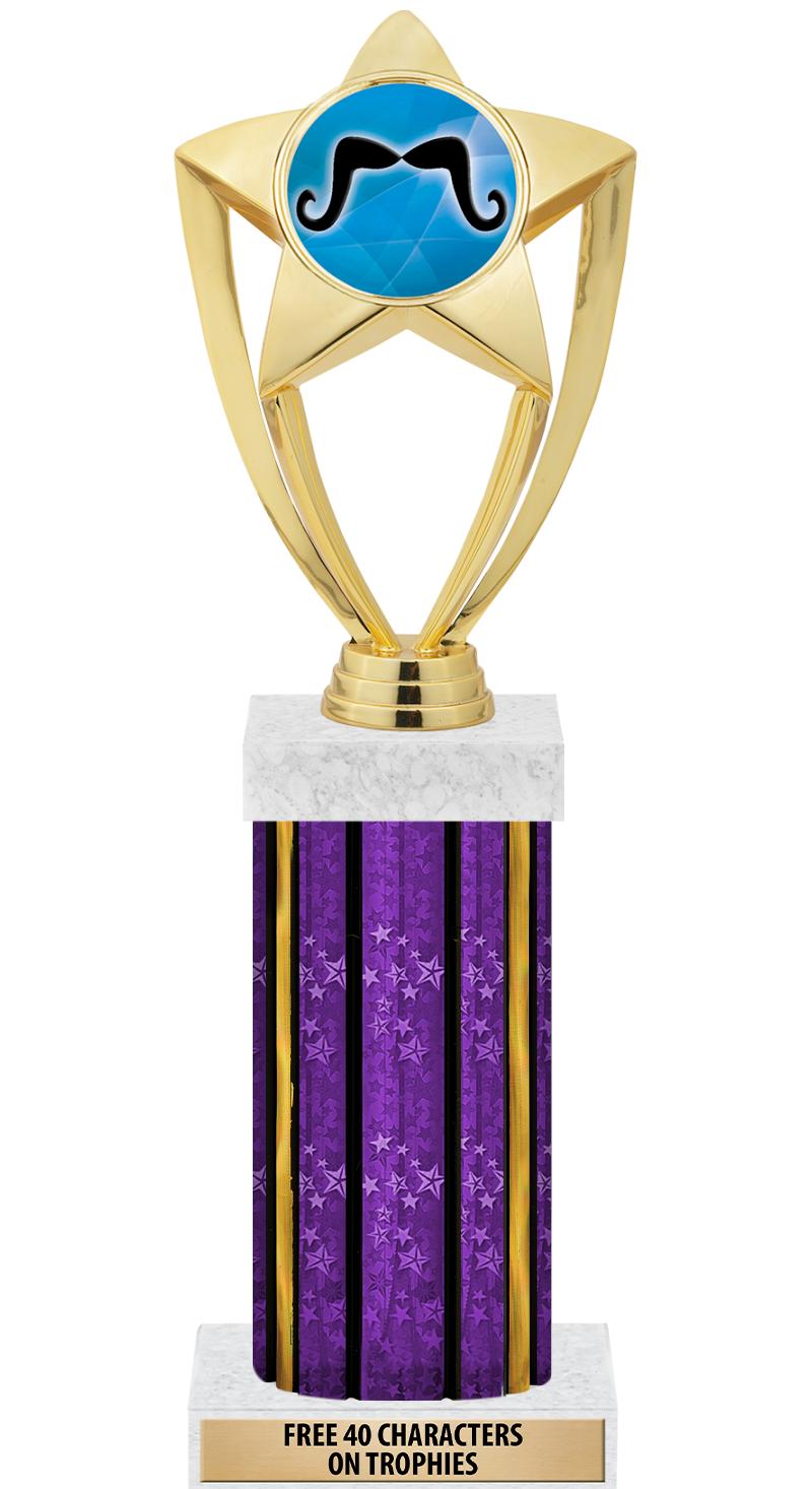 14"PRPL/GD-STARS-GD FIG/SQUARE