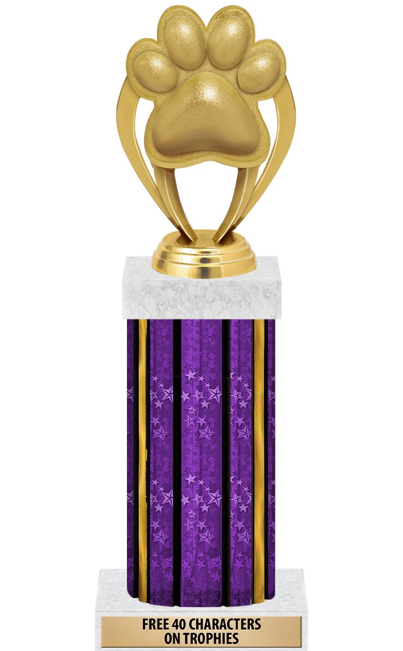 14"PRPL/GD-STARS-GD FIG/SQUARE