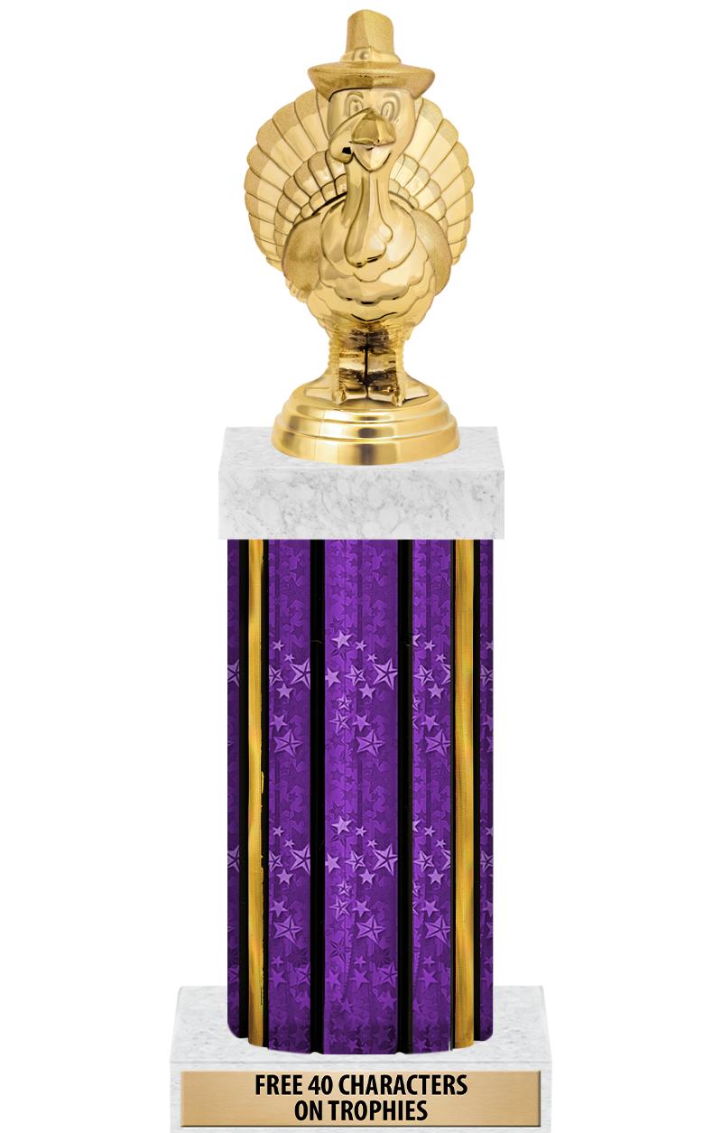 14"PRPL/GD-STARS-GD FIG/SQUARE