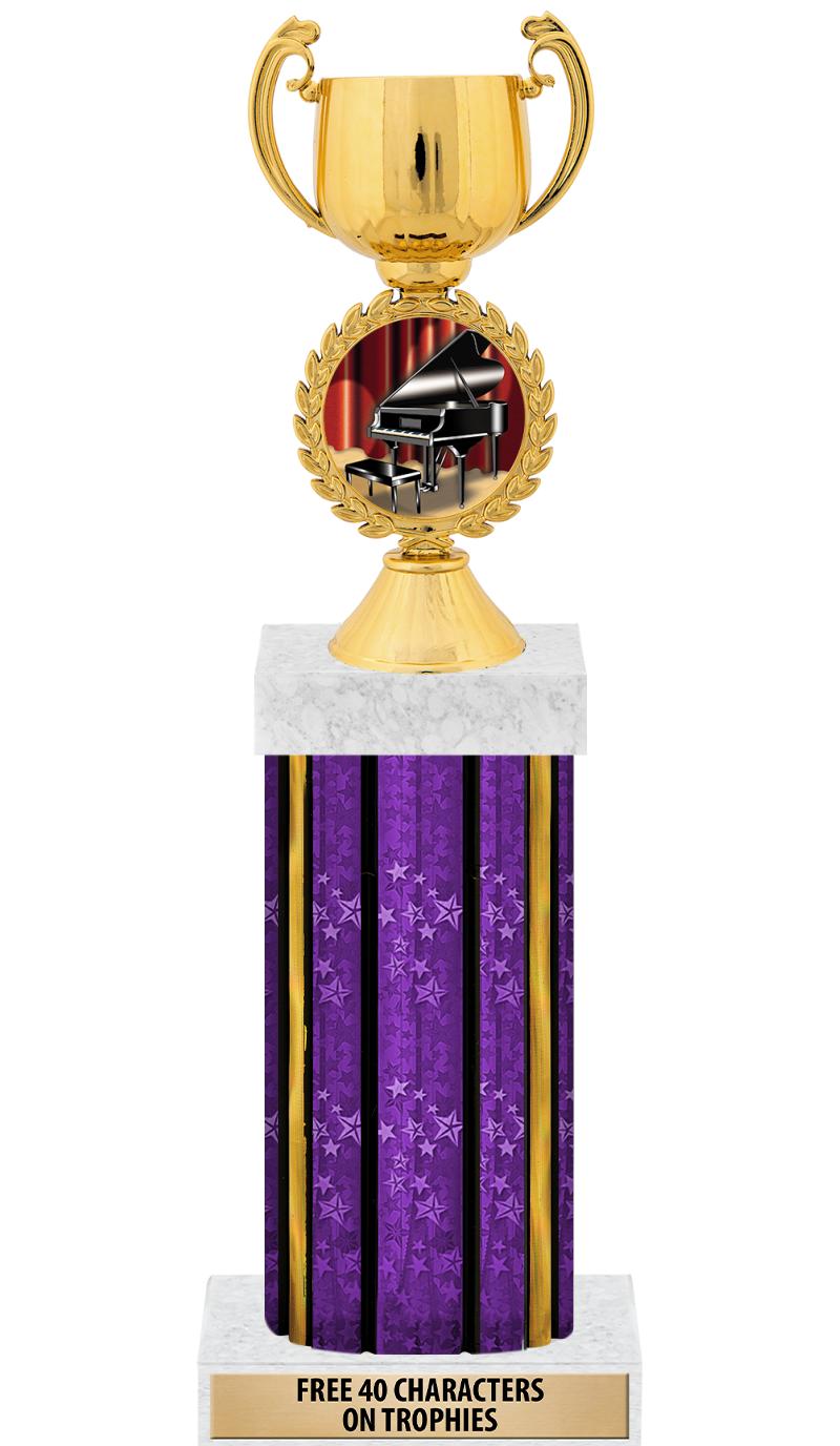 14"PRPL/GD-STARS-GD FIG/SQUARE