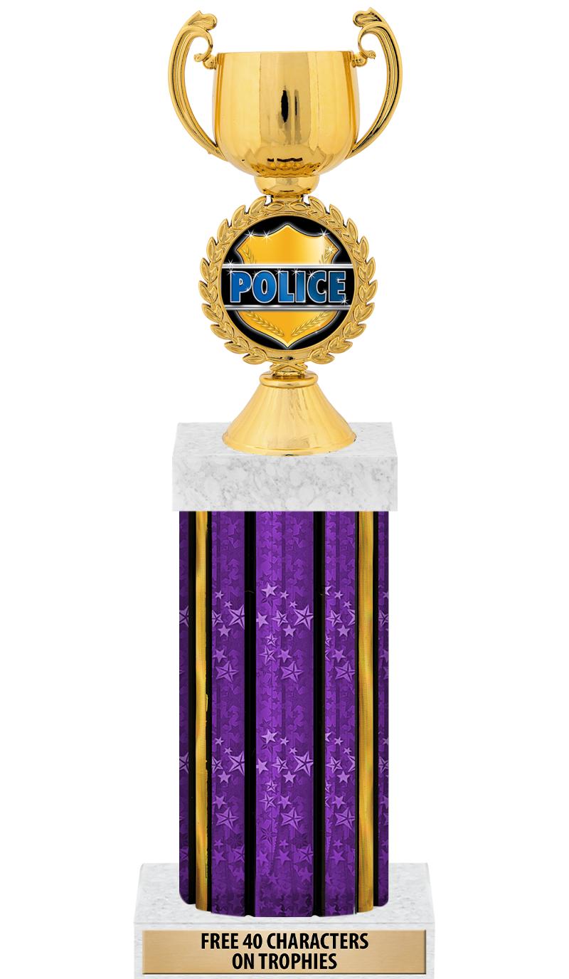 14"PRPL/GD-STARS-GD FIG/SQUARE