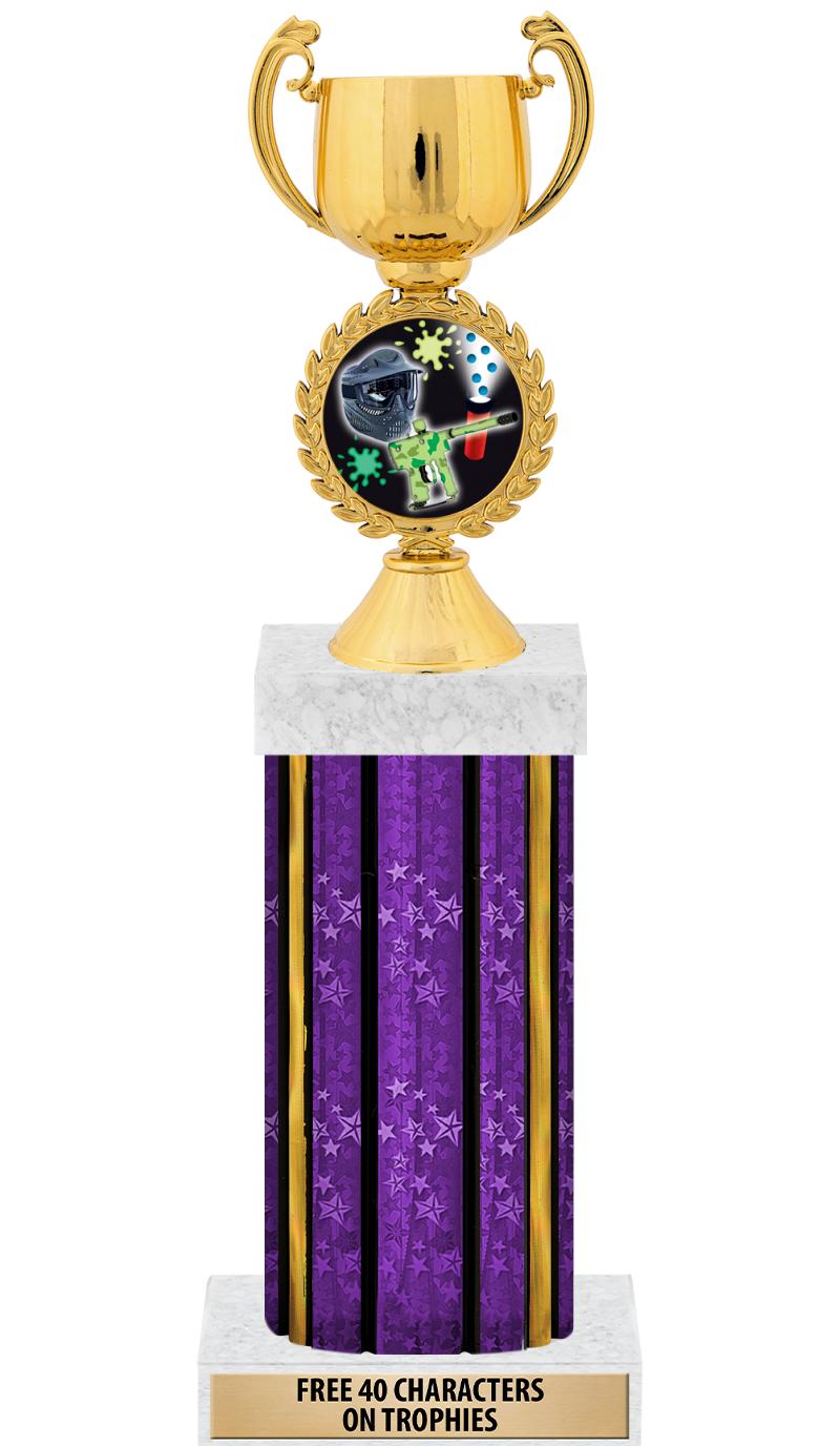 14"PRPL/GD-STARS-GD FIG/SQUARE