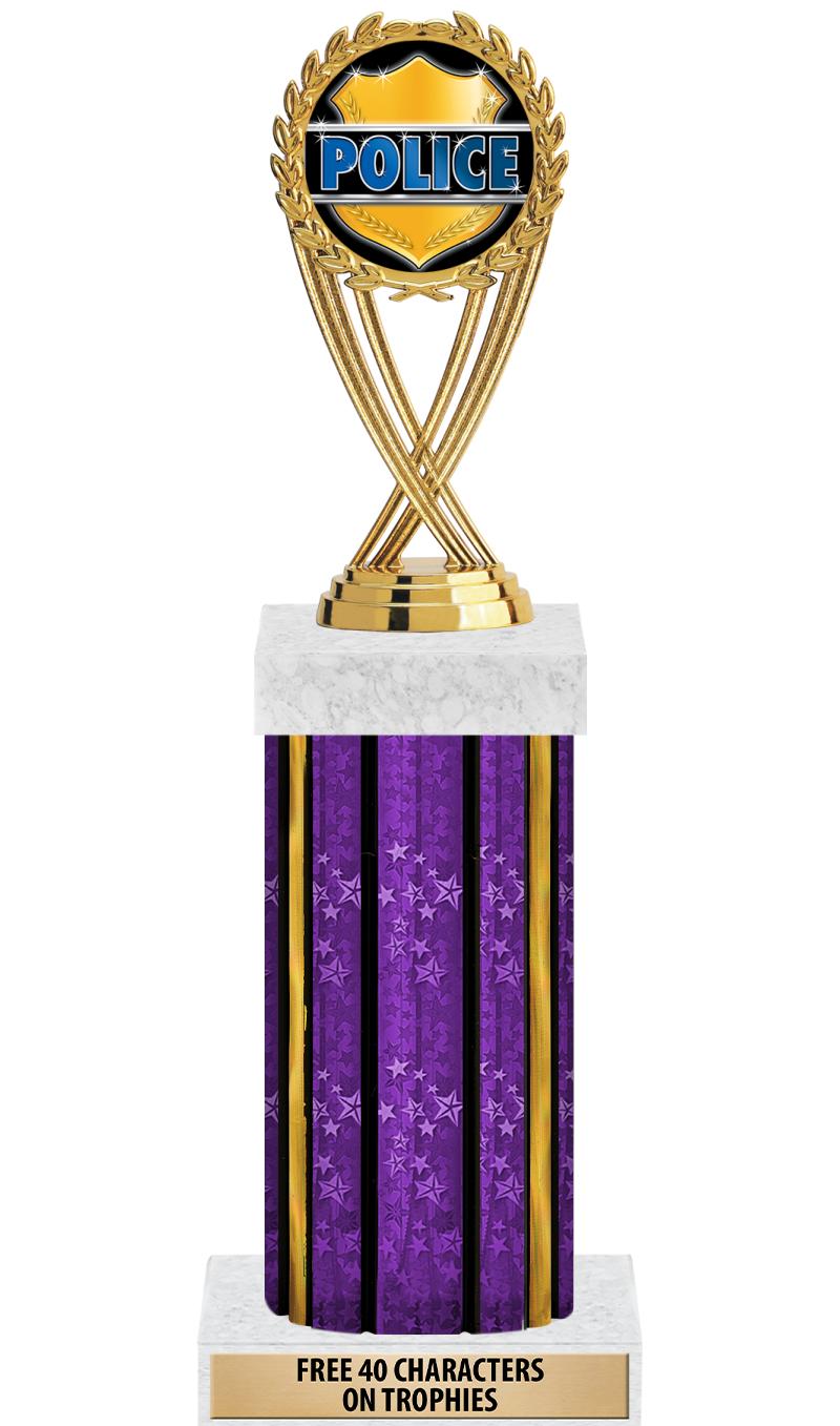 14"PRPL/GD-STARS-GD FIG/SQUARE