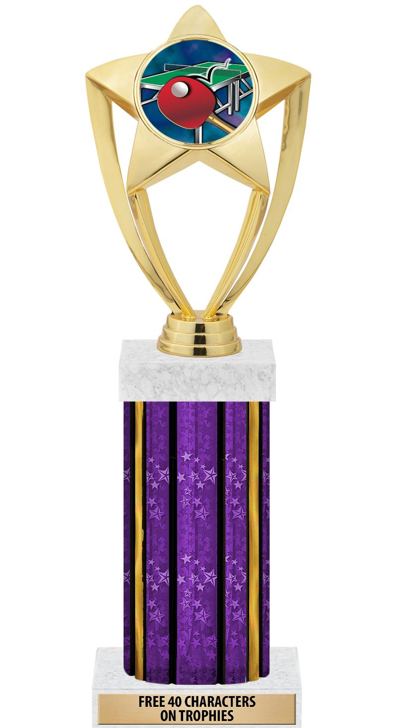 14"PRPL/GD-STARS-GD FIG/SQUARE