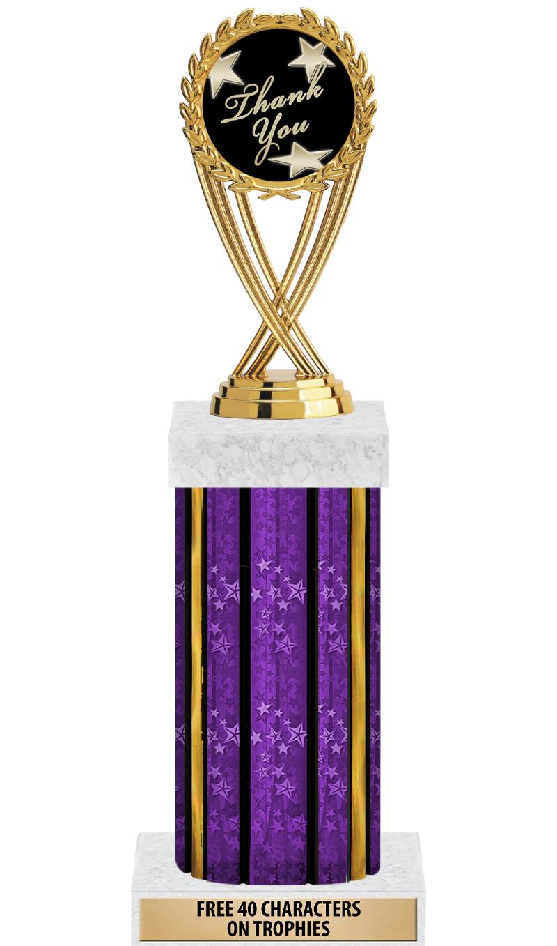 14"PRPL/GD-STARS-GD FIG/SQUARE