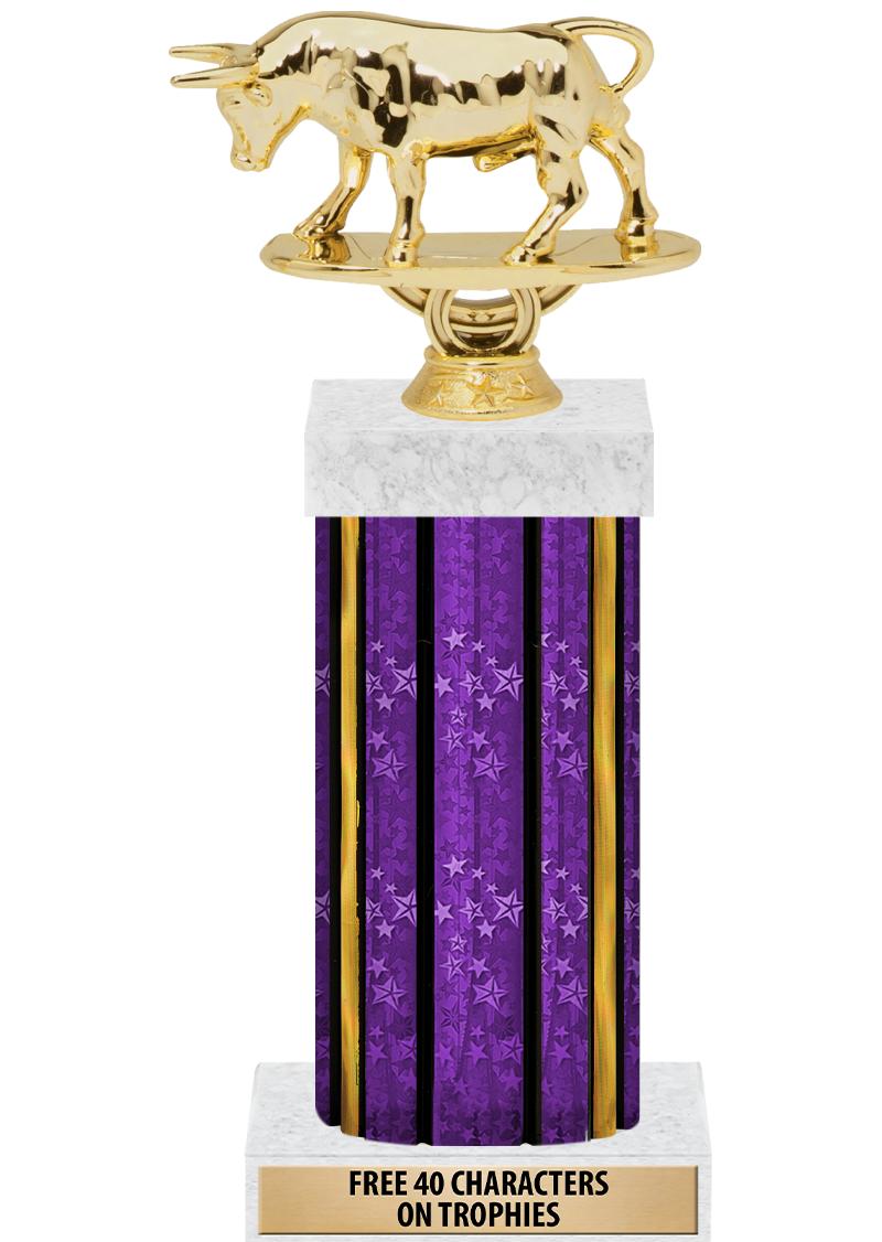 14"PRPL/GD-STARS-GD FIG/SQUARE