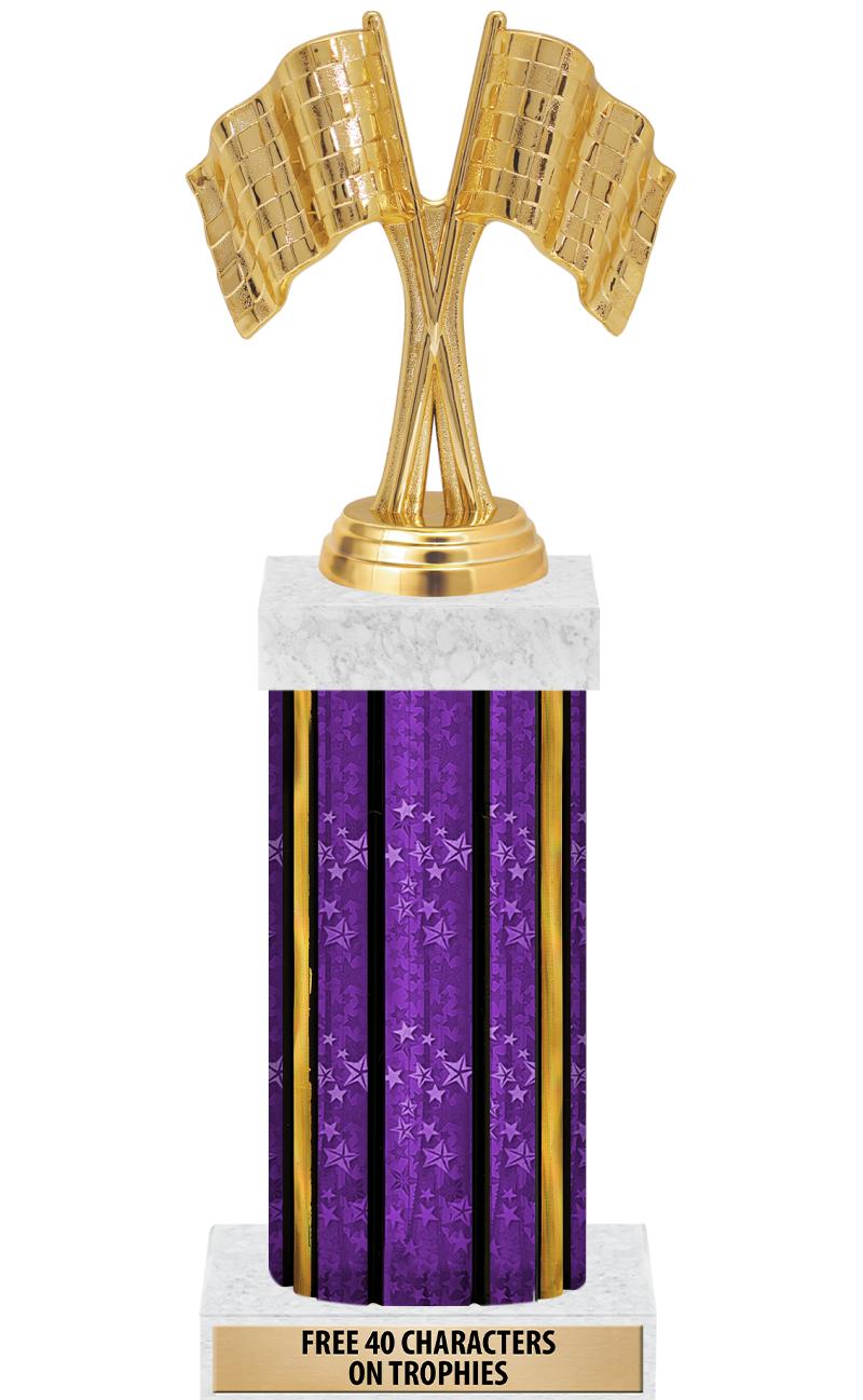 14"PRPL/GD-STARS-GD FIG/SQUARE