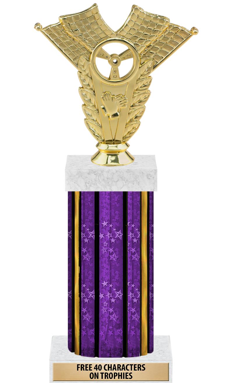 14"PRPL/GD-STARS-GD FIG/SQUARE