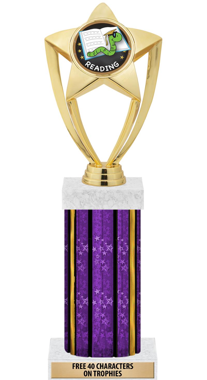 14"PRPL/GD-STARS-GD FIG/SQUARE