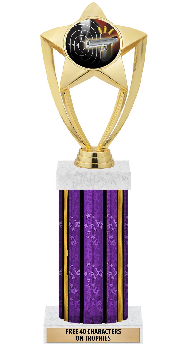 14"PRPL/GD-STARS-GD FIG/SQUARE