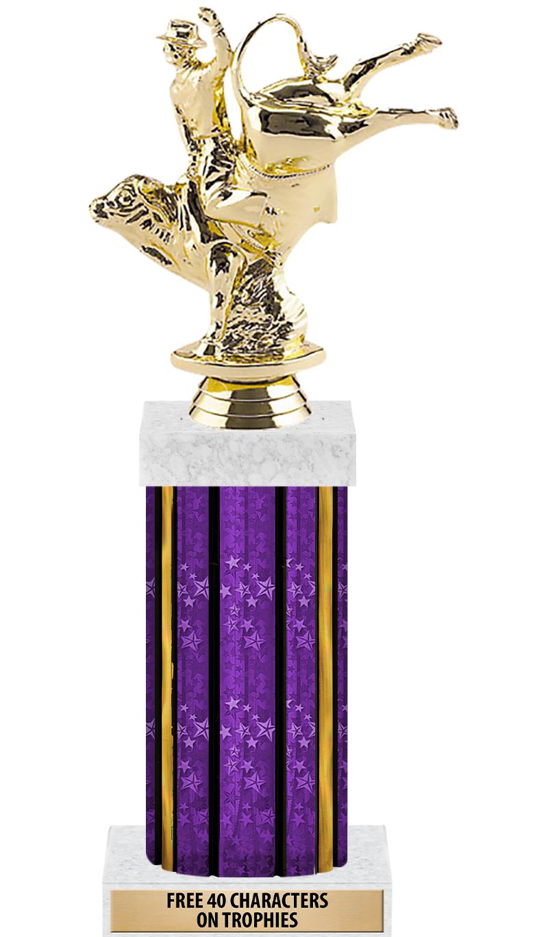 14"PRPL/GD-STARS-GD FIG/SQUARE