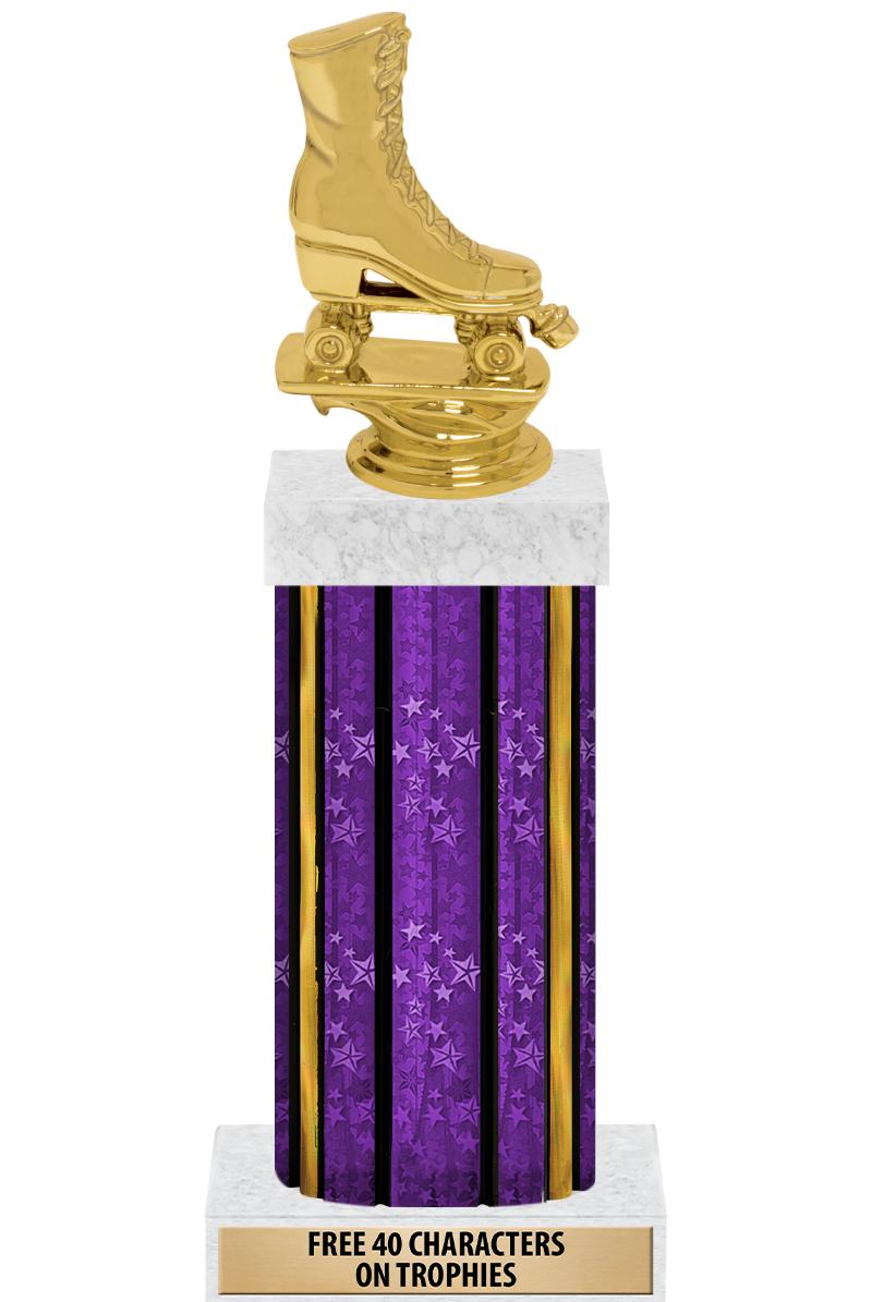 14"PRPL/GD-STARS-GD FIG/SQUARE