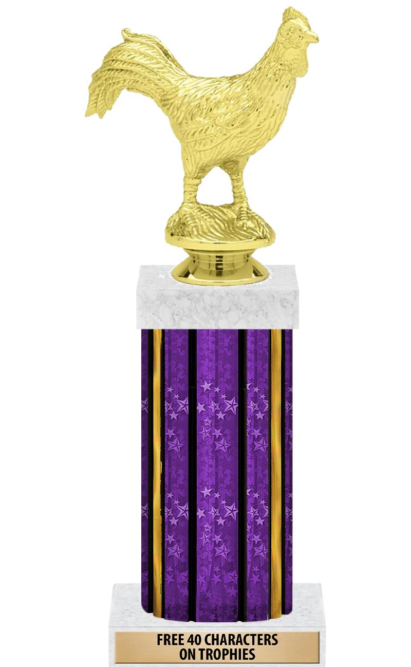 14"PRPL/GD-STARS-GD FIG/SQUARE