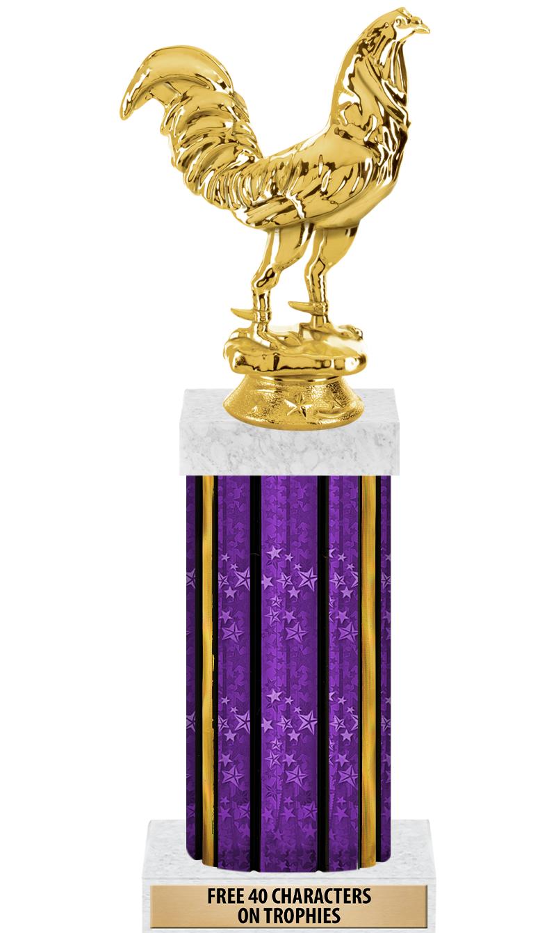 14"PRPL/GD-STARS-GD FIG/SQUARE