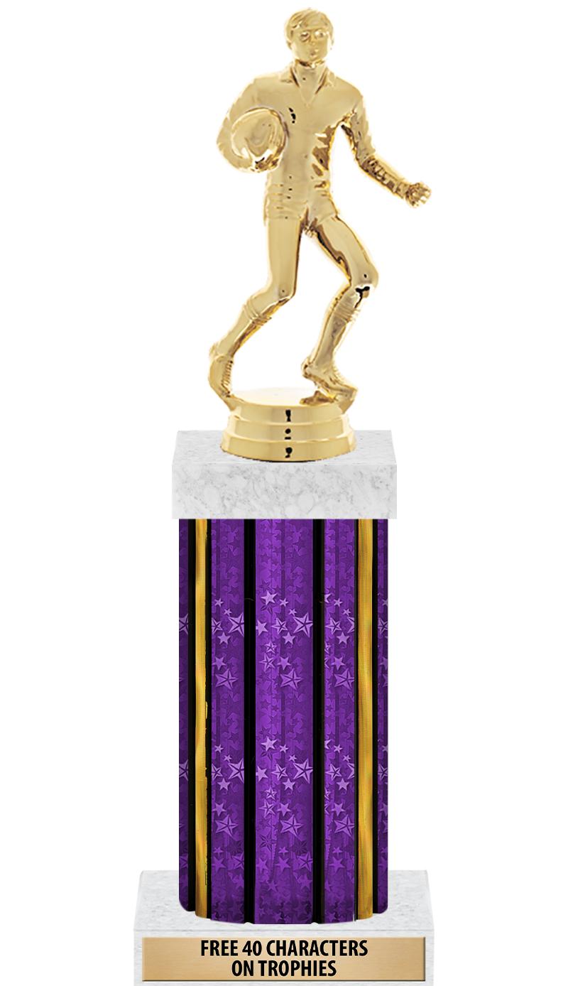 14"PRPL/GD-STARS-GD FIG/SQUARE