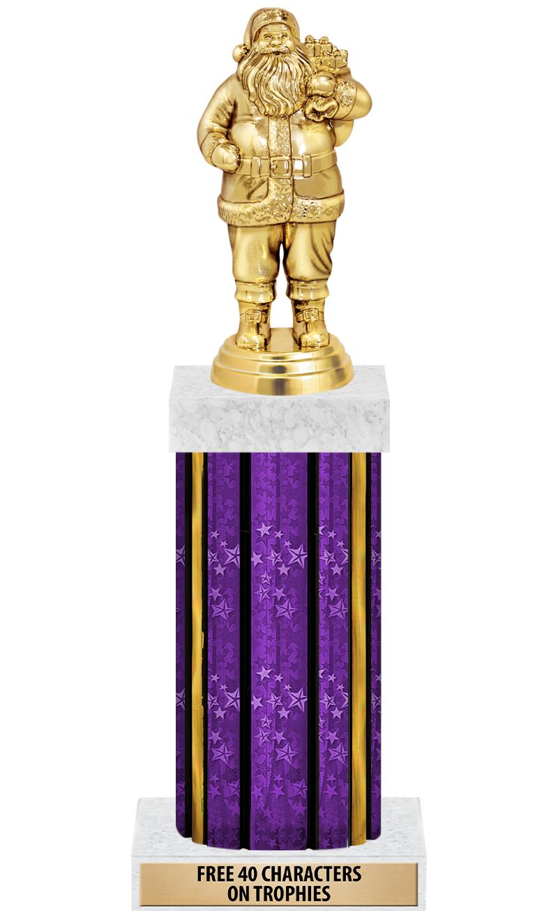 14"PRPL/GD-STARS-GD FIG/SQUARE