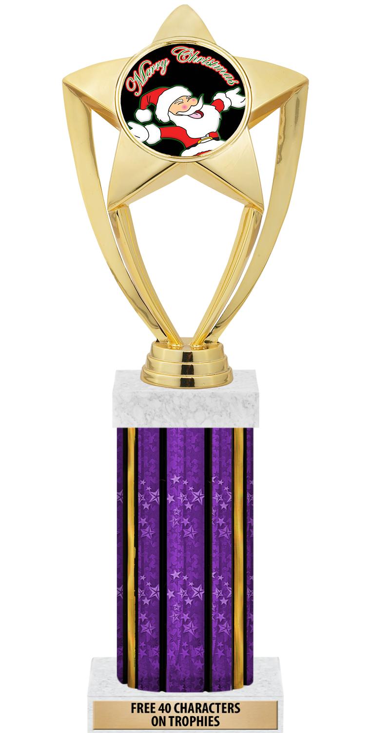 14"PRPL/GD-STARS-GD FIG/SQUARE