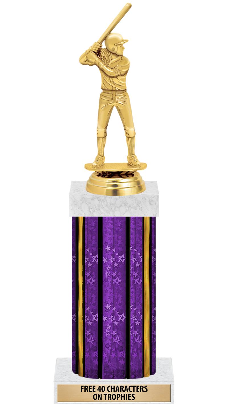 14"PRPL/GD-STARS-GD FIG/SQUARE