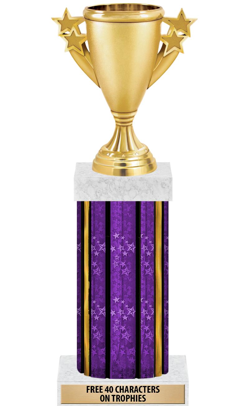 14"PRPL/GD-STARS-GD FIG/SQUARE