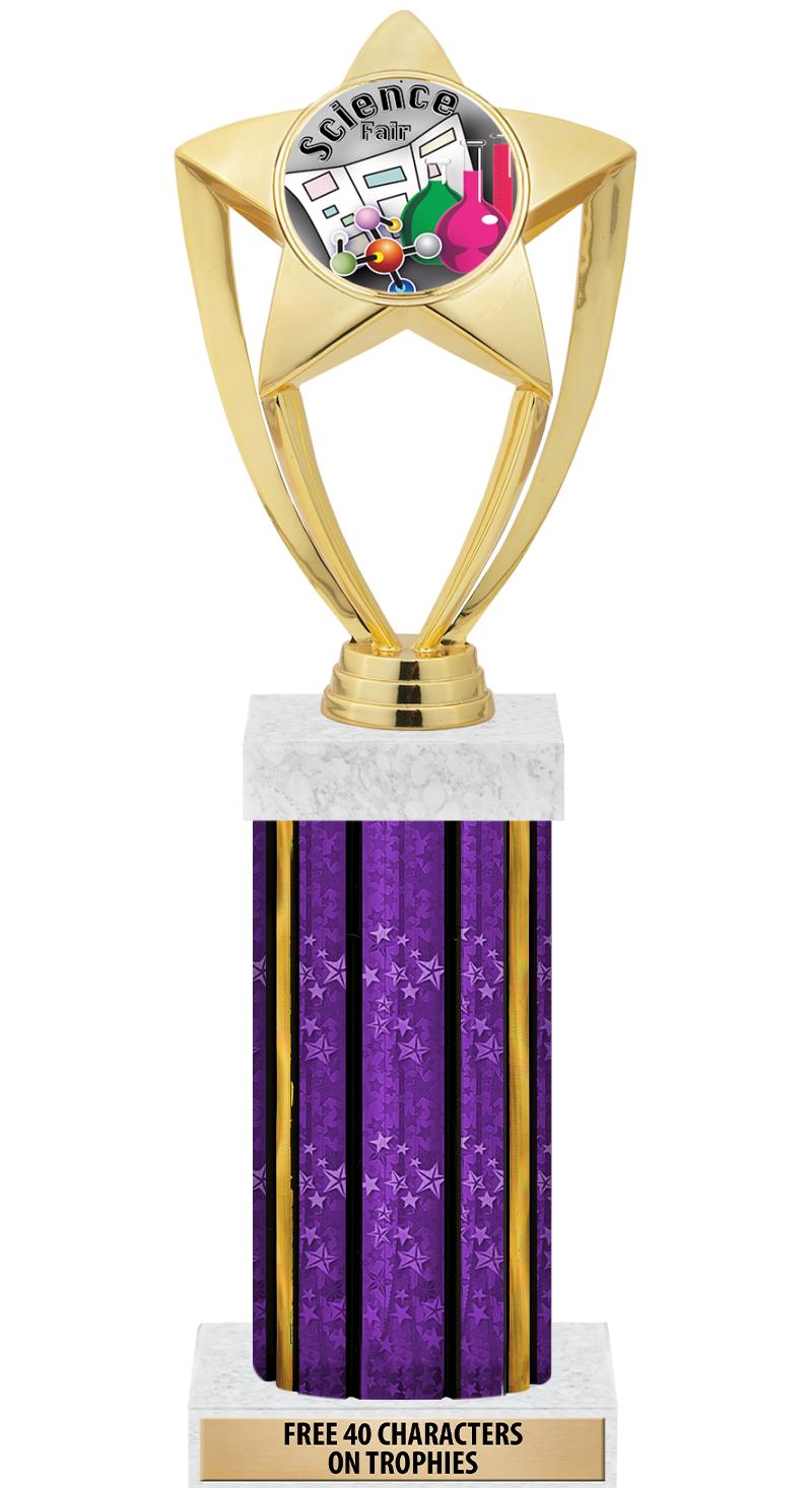 14"PRPL/GD-STARS-GD FIG/SQUARE