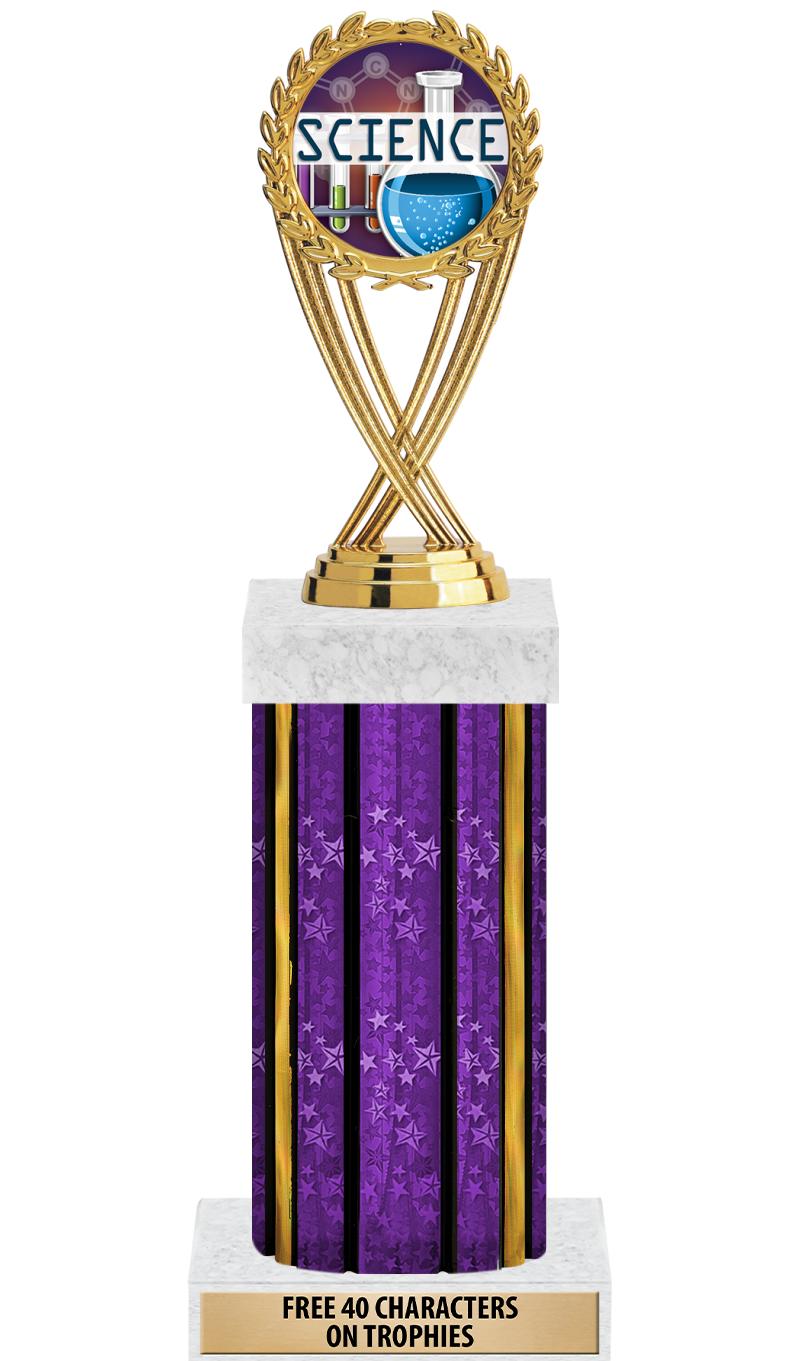 14"PRPL/GD-STARS-GD FIG/SQUARE