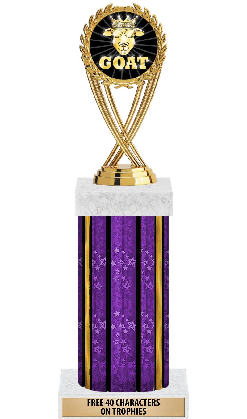 14"PRPL/GD-STARS-GD FIG/SQUARE