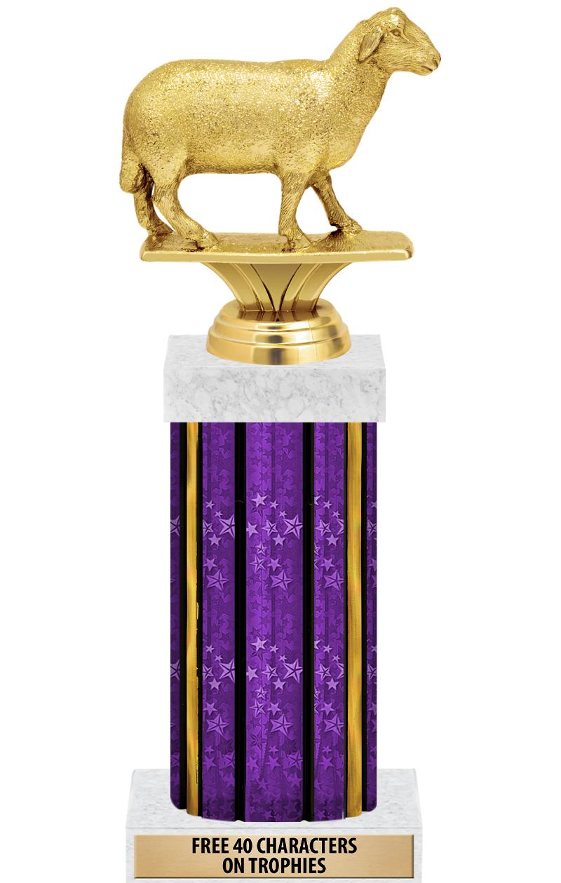 14"PRPL/GD-STARS-GD FIG/SQUARE