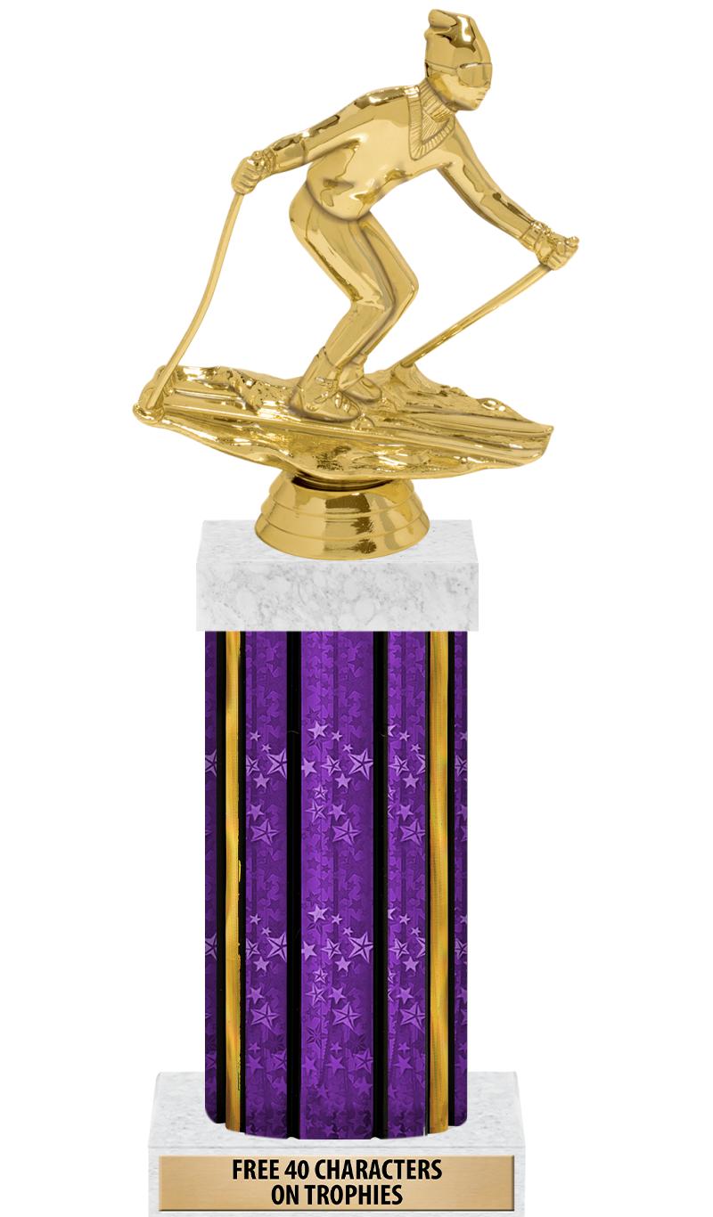 14"PRPL/GD-STARS-GD FIG/SQUARE