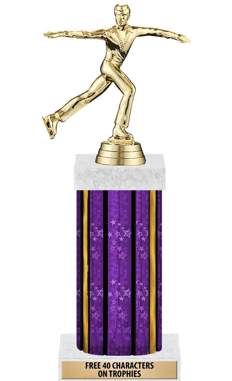 14"PRPL/GD-STARS-GD FIG/SQUARE