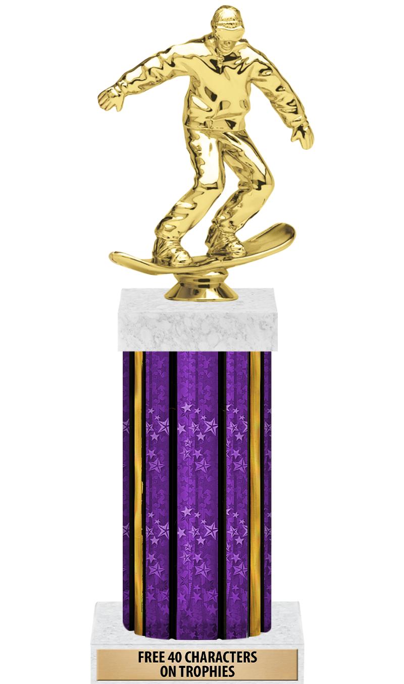 14"PRPL/GD-STARS-GD FIG/SQUARE