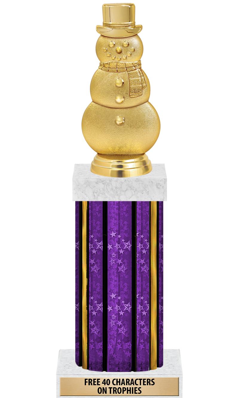 14"PRPL/GD-STARS-GD FIG/SQUARE