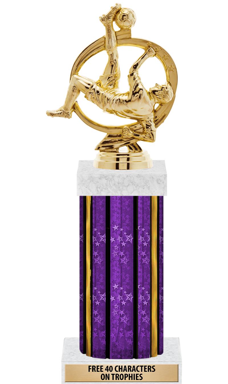 14"PRPL/GD-STARS-GD FIG/SQUARE