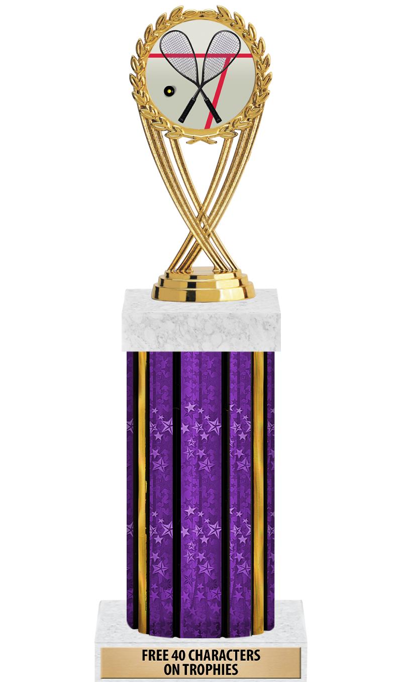 14"PRPL/GD-STARS-GD FIG/SQUARE