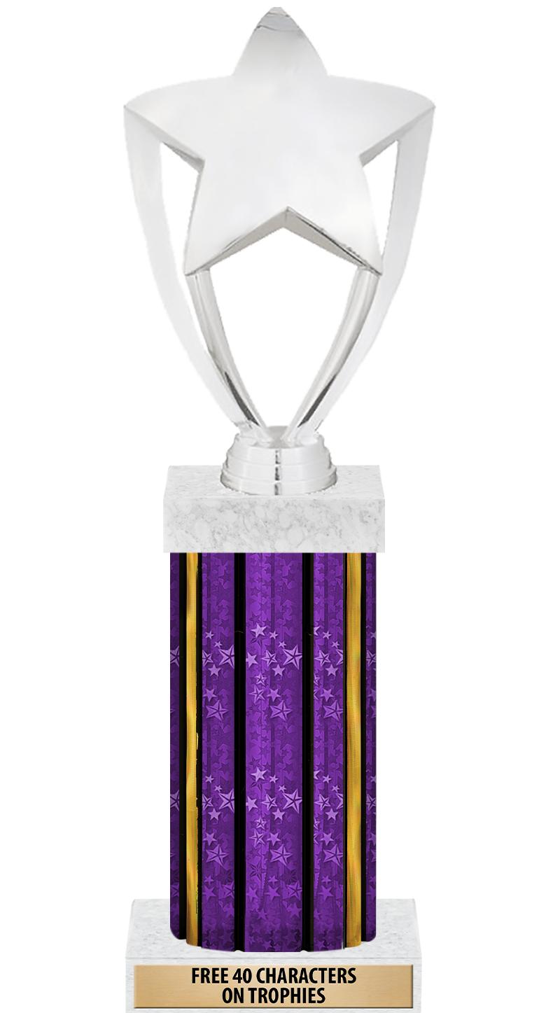 14"PRPL/GD-STARS-GD FIG/SQUARE